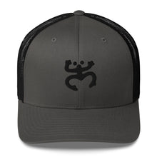 Load image into Gallery viewer, Black Coqui Trucker Hat