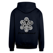 Load image into Gallery viewer, White Hoodie Sol Taino OverDhead - navy/heather gray