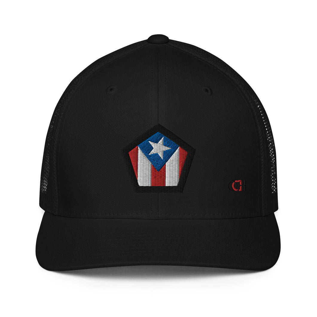 Escudo de PR FlexFit Trucker Hat