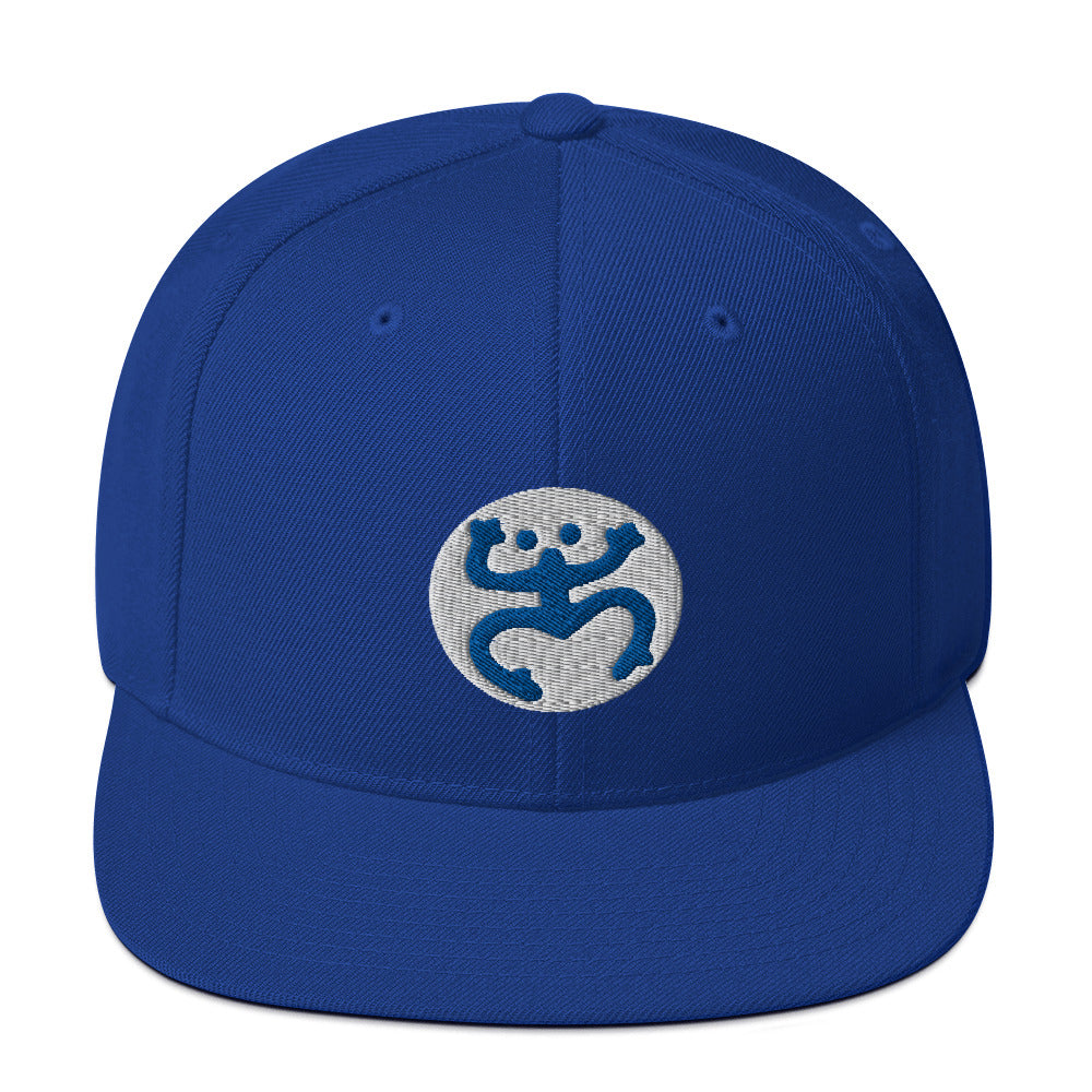 Azul & Blanco al Relieve Snapback Hat